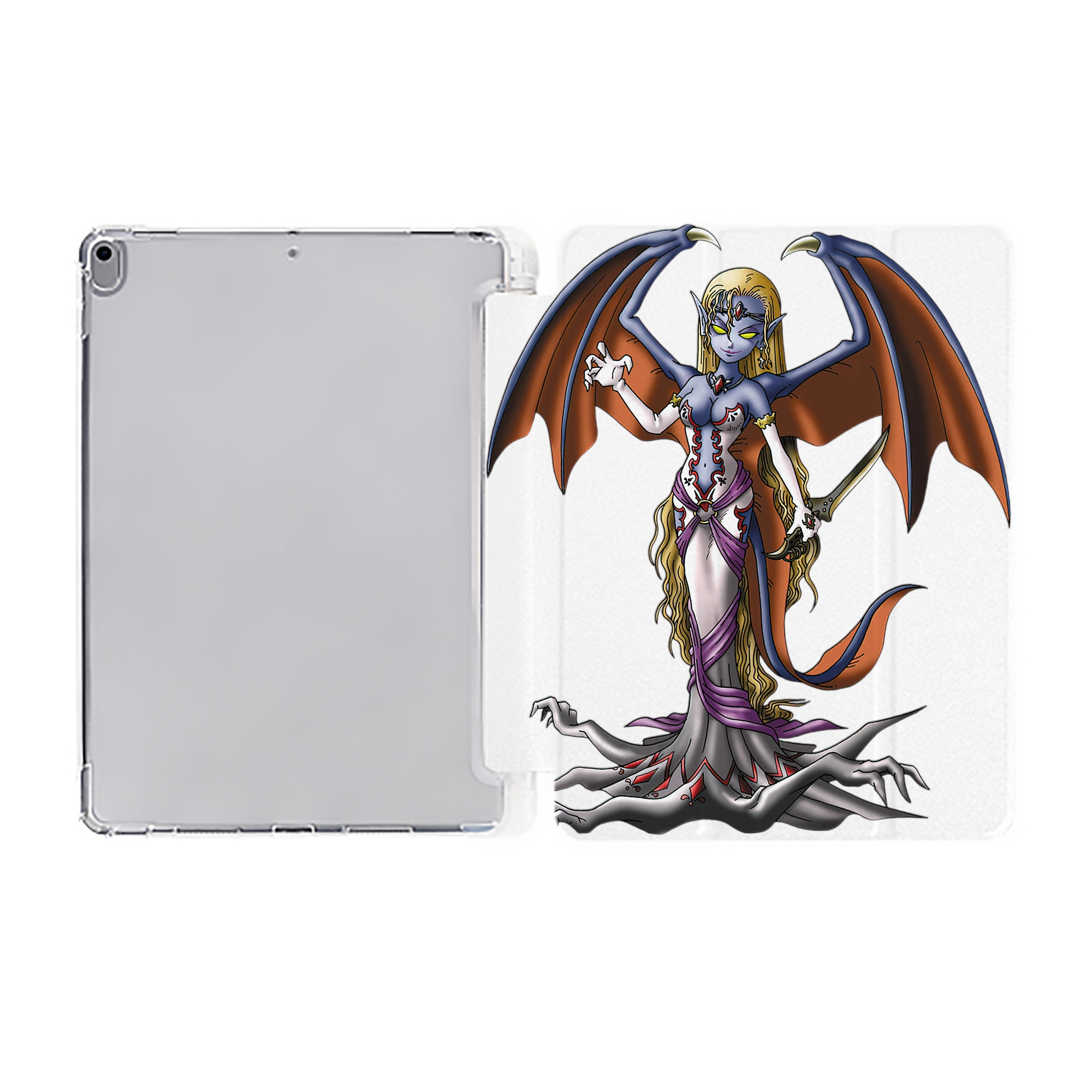 （画像用） ドラゴンクエスト Doragon Kuesuto Dragon Quest IPad ケース ペン収納付き 三つ折りスタンド PUレザー×シリコン 対応機種9.5/10.5/10.9インチ